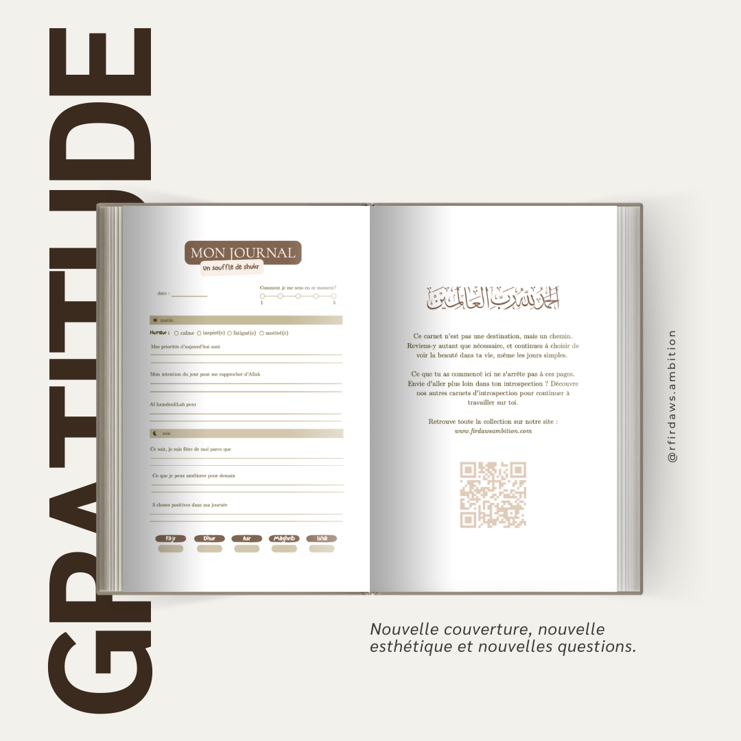 Un Souffle de Shukr - Carnet de Gratitude Matin & Soir