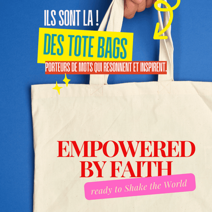 Tote bag citation inspirante | Design minimaliste & élégant - Firdaws Ambition