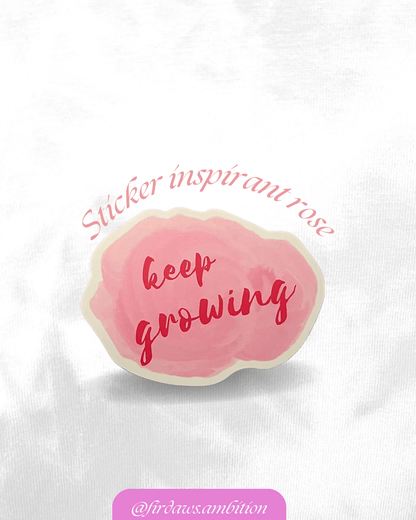 Stickers girly et inspirants – Rose, en anglais - Firdaws Ambition