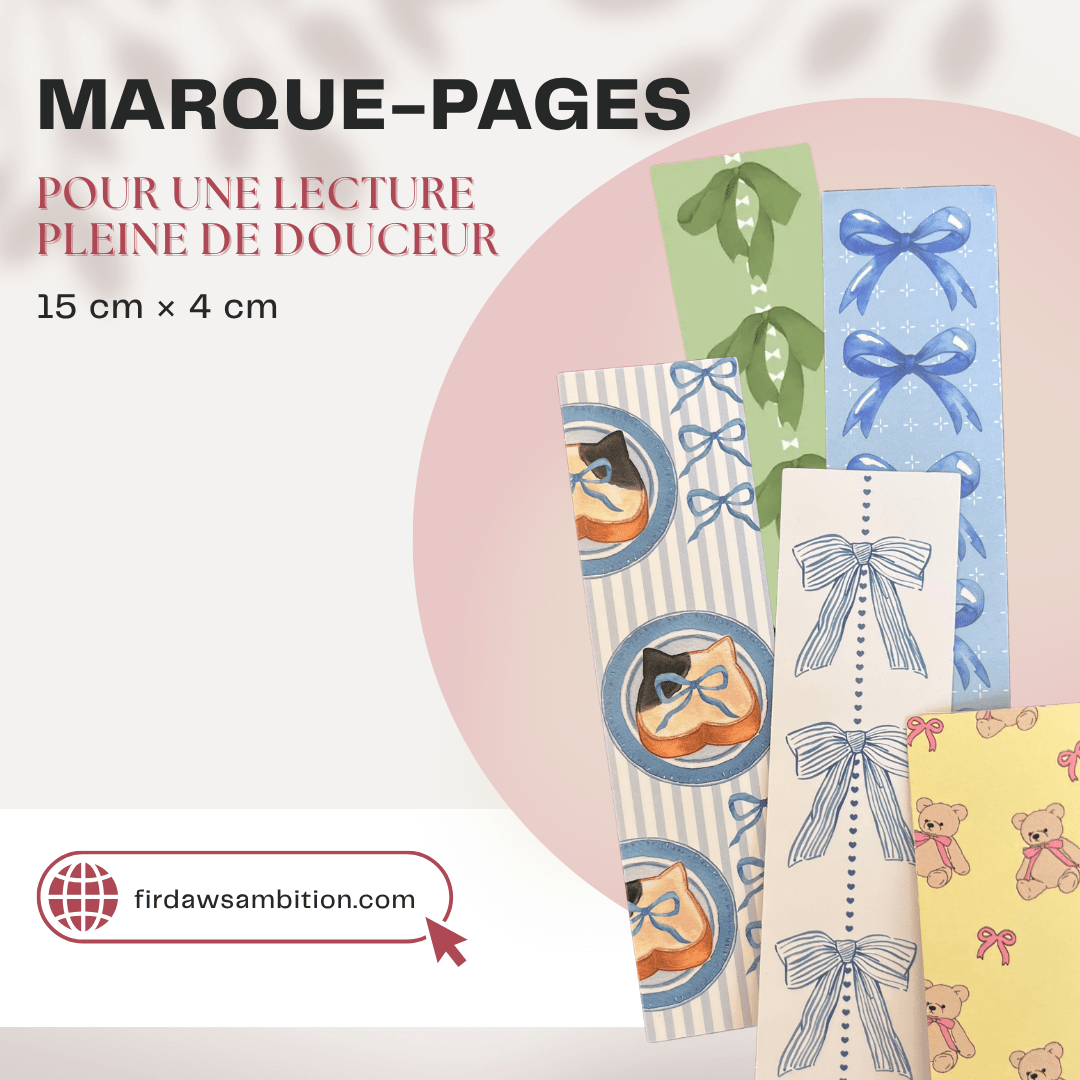 Marque - pages pour sublimer tes lectures - Firdaws Ambition
