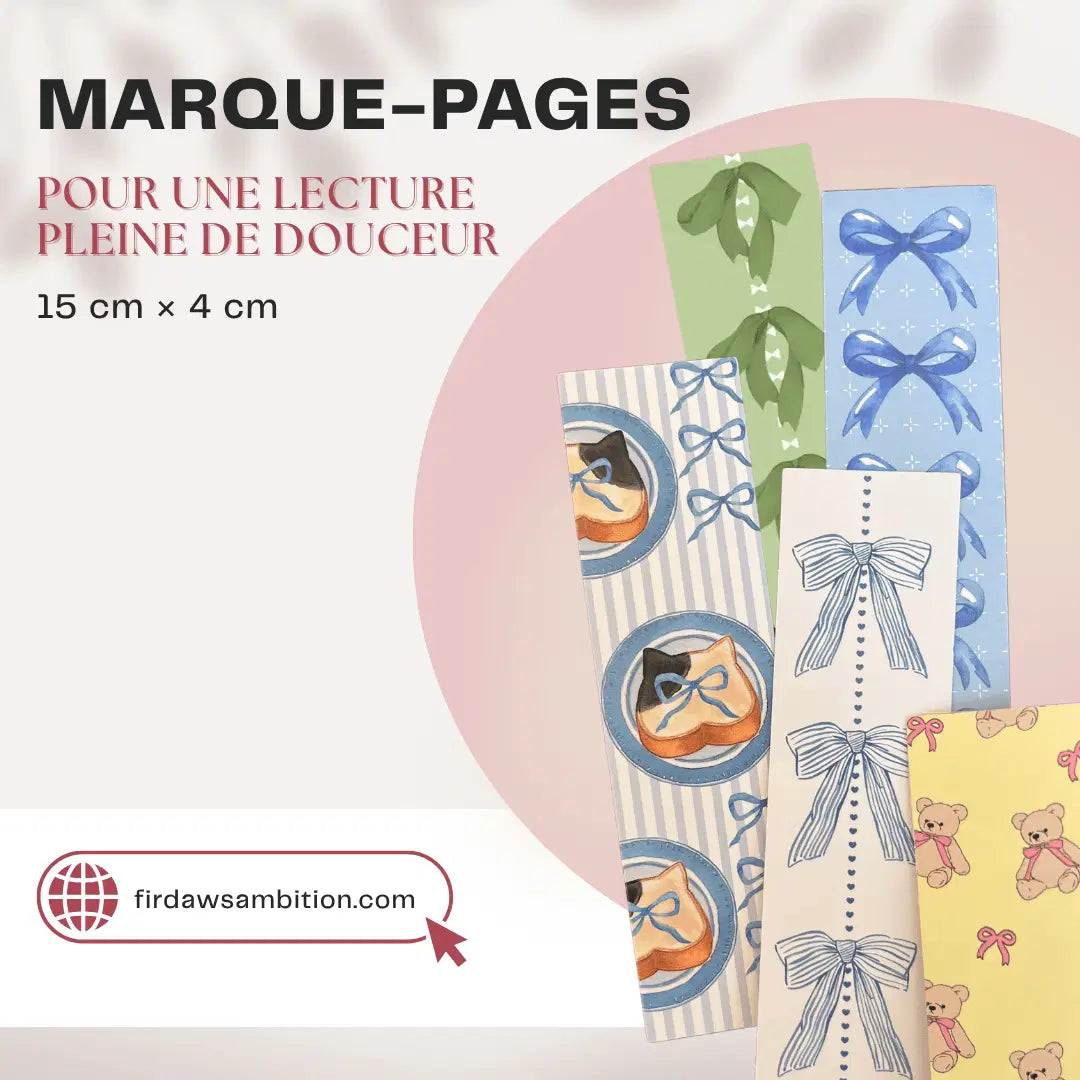 Marque - pages pour sublimer tes lectures - Firdaws Ambition