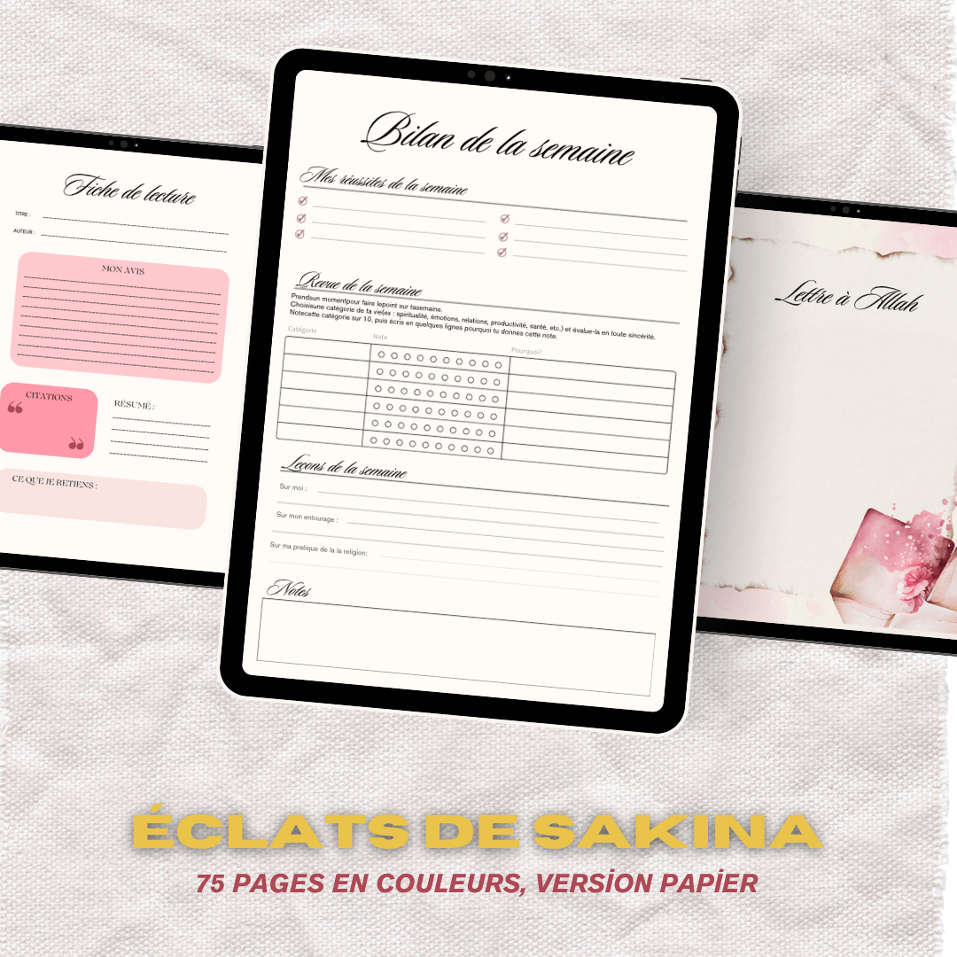 Éclats de Sakîna - Journal d’introspection girly - Firdaws Ambition