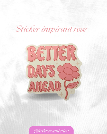 Stickers girly et inspirants – Rose, en anglais - Firdaws Ambition