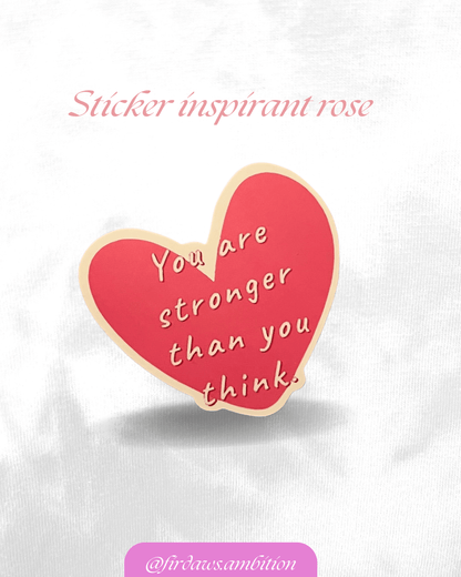 Stickers girly et inspirants – Rose, en anglais - Firdaws Ambition