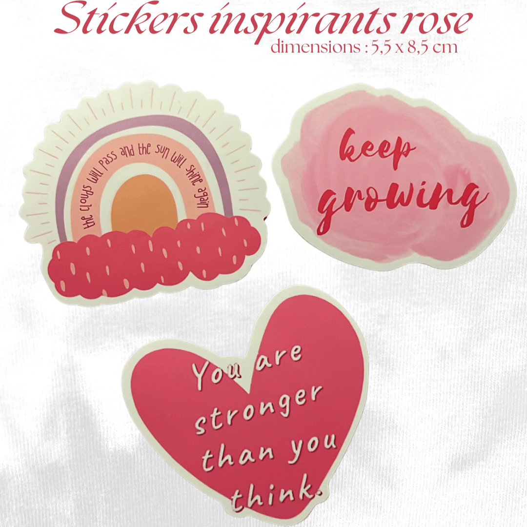 Stickers girly et inspirants – Rose, en anglais - Firdaws Ambition