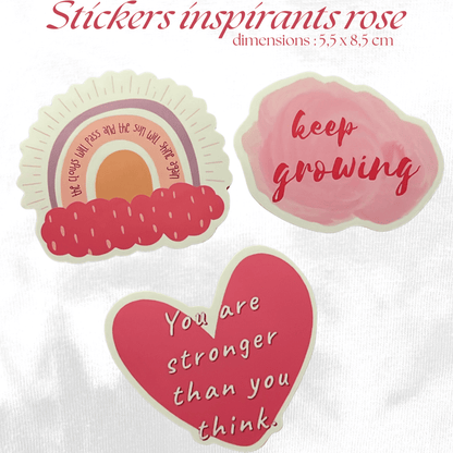 Stickers girly et inspirants – Rose, en anglais - Firdaws Ambition
