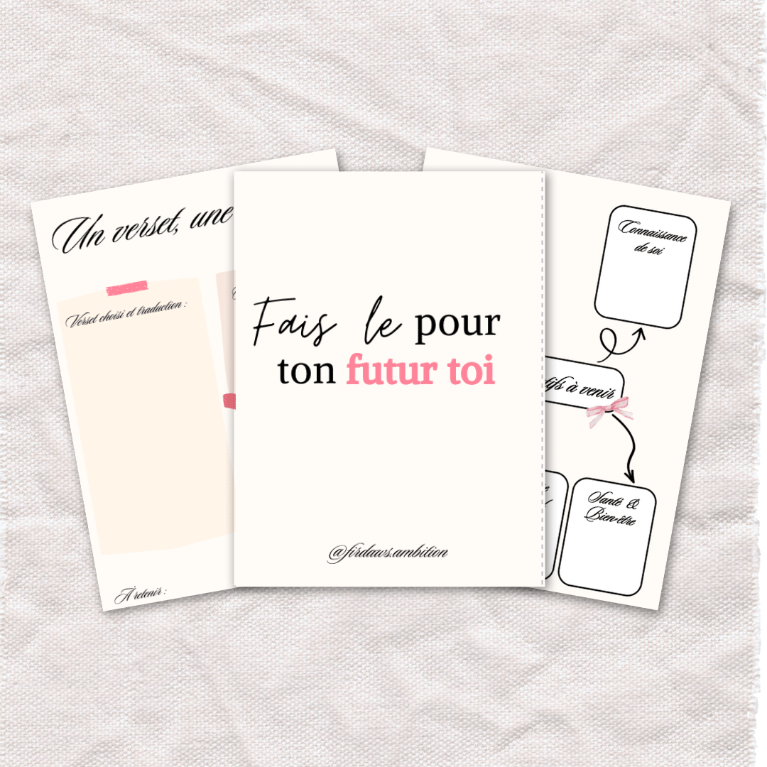 Coffret Signature | 3 Carnets Incontournables pour Nourrir ton Âme - Firdaws Ambition
