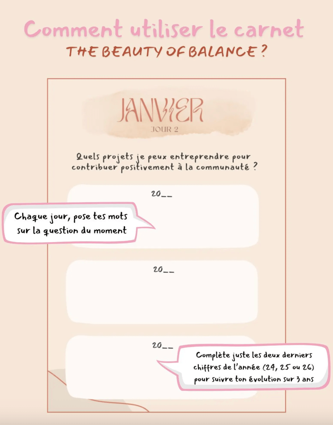 The Beauty of Balance | Journal d’introspection sur 3 ans | Réflexion quotidienne - Firdaws Ambition