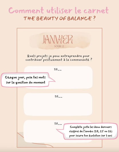The Beauty of Balance | Journal d’introspection sur 3 ans | Réflexion quotidienne - Firdaws Ambition