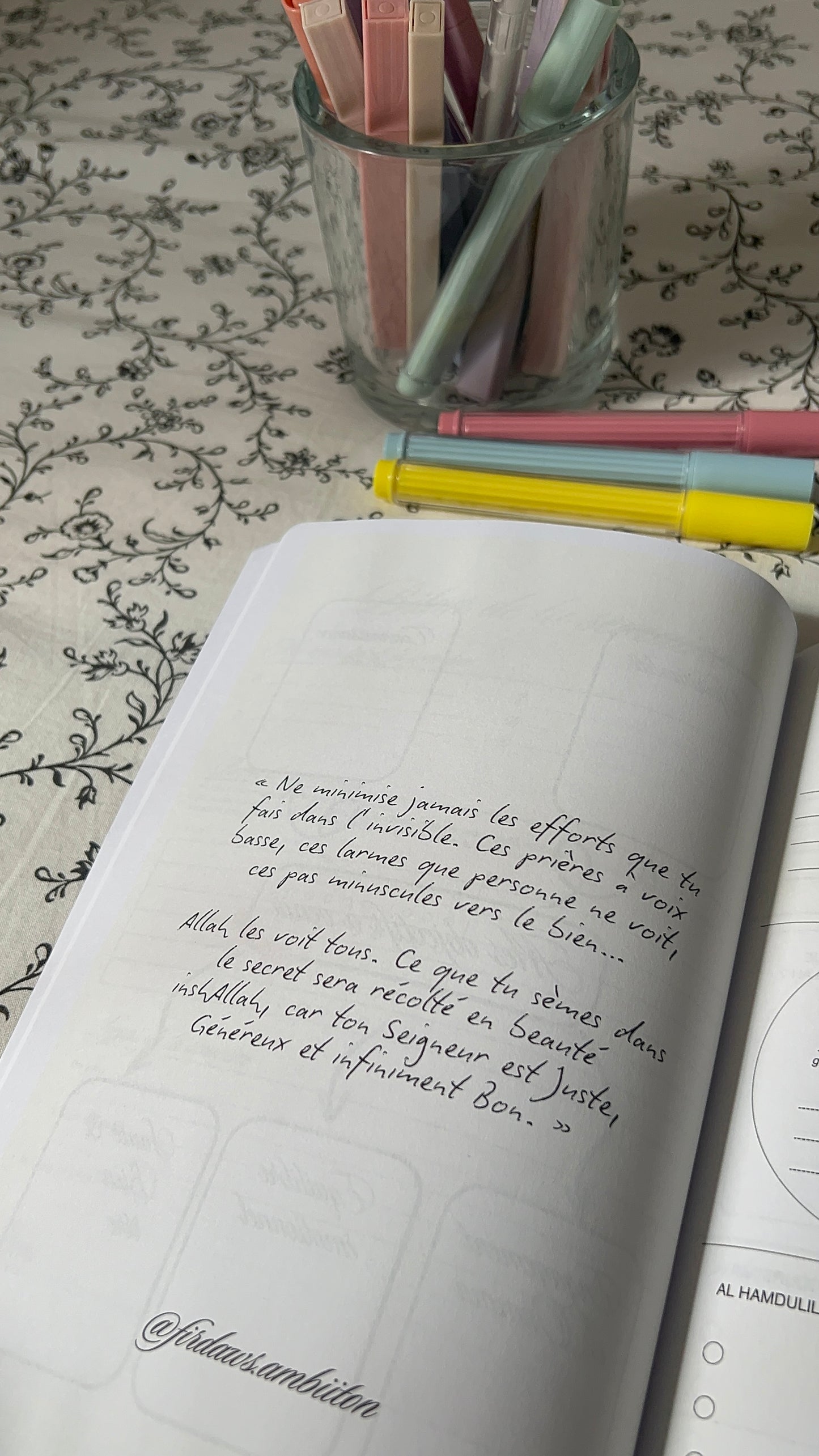 Éclats de Sakîna - Journal d’introspection girly - Firdaws Ambition