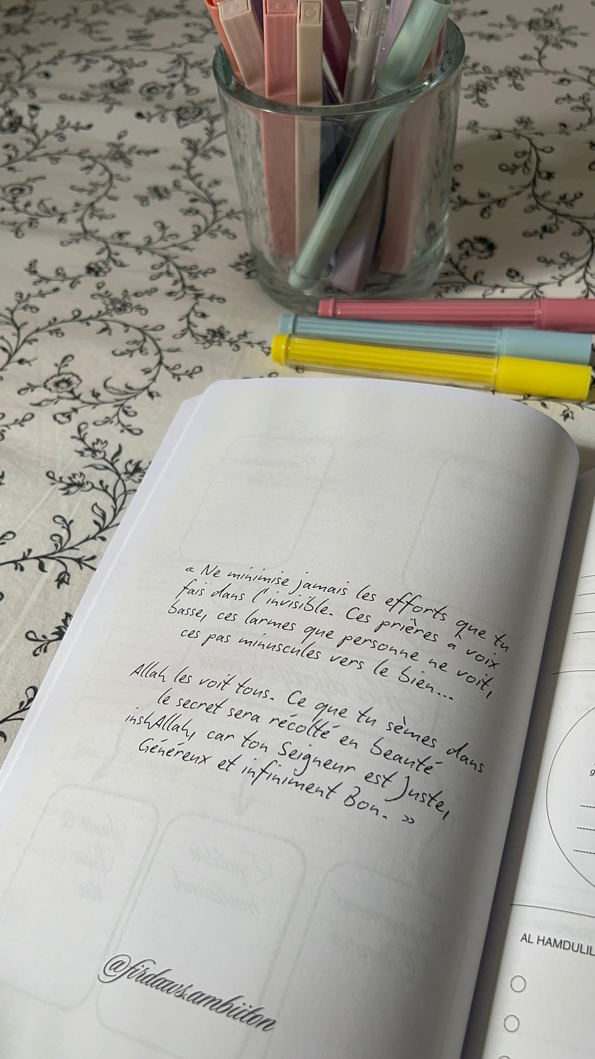 Éclats de Sakîna - Journal d’introspection girly - Firdaws Ambition