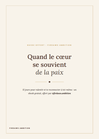 Quand le Cœur Se Souvient de la Paix I Ebook Gratuit 15 Jours