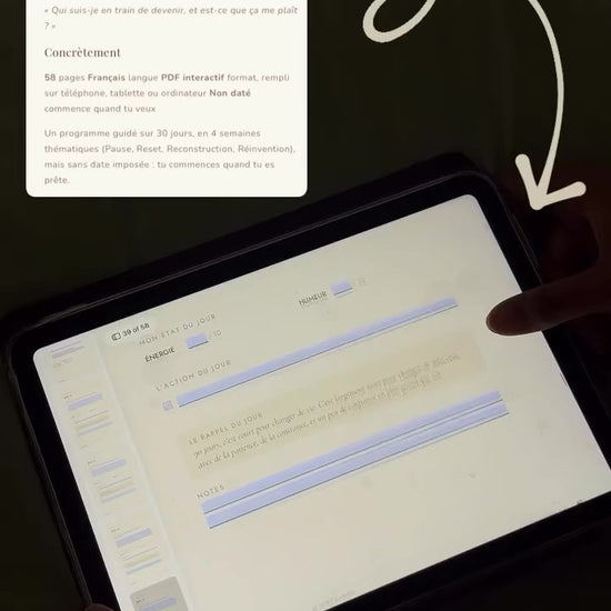 Vidéo de présentation du PDF Le Reset d'Hiver, journaling guidé 30 jours - Firdaws Ambition