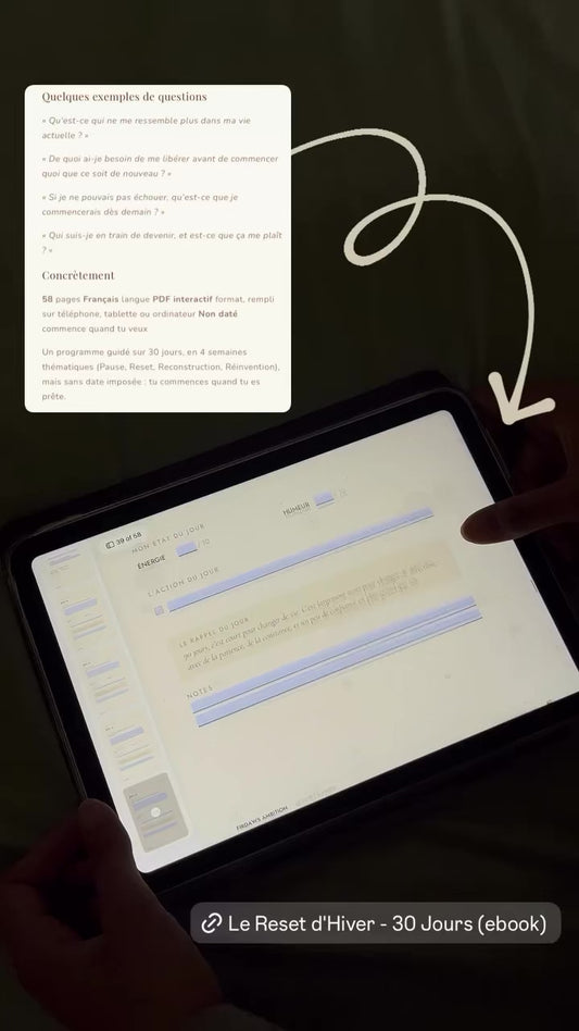Le Reset d'Hiver : Programme de journaling guidé 30 jours (PDF interactif) | Firdaws Ambition