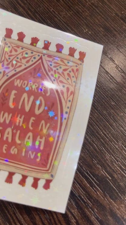 Sticker citation | Worries End When Salah Begins
